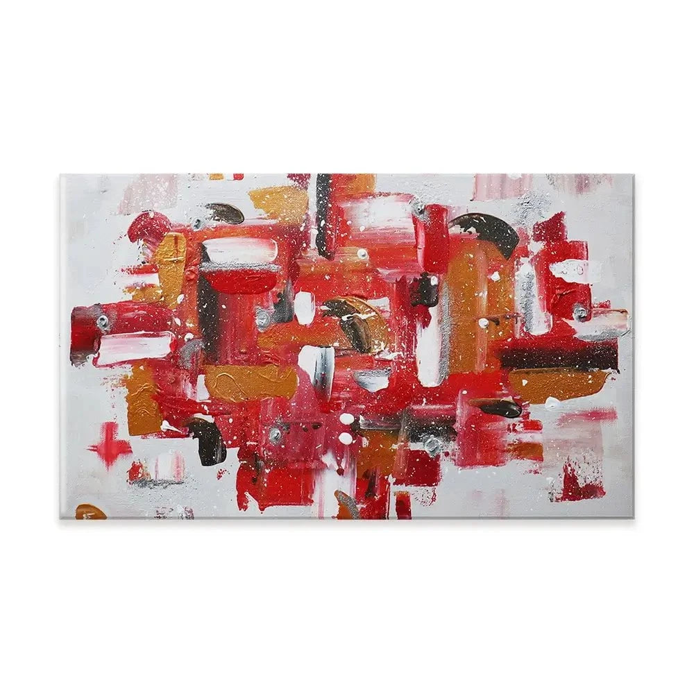 Red Brush Strokes Canvas Print Red Brush Strokes Canvas Print wall art product Elizabeth White