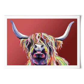 Red Cheeky Coo Art Print Red Cheeky Coo Art Print wall art product Independent