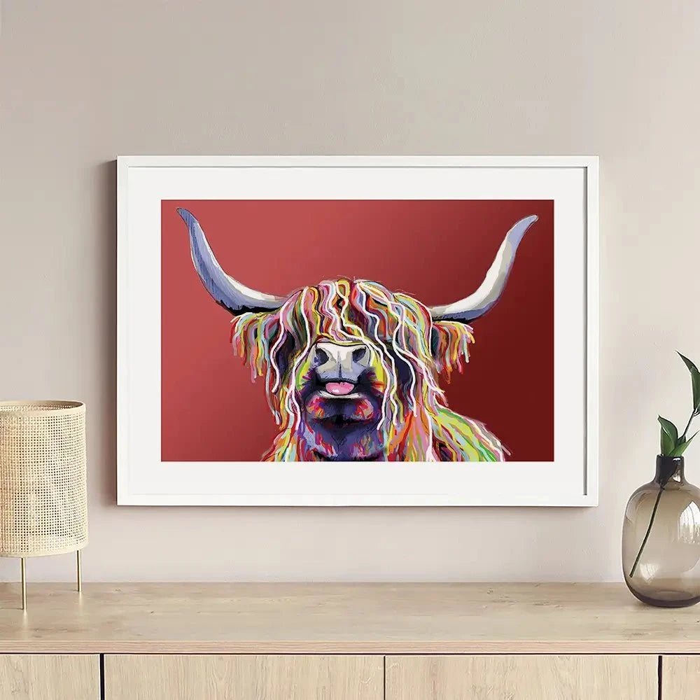 Red Cheeky Coo Framed Art Print Red Cheeky Coo Framed Art Print wall art product Independent