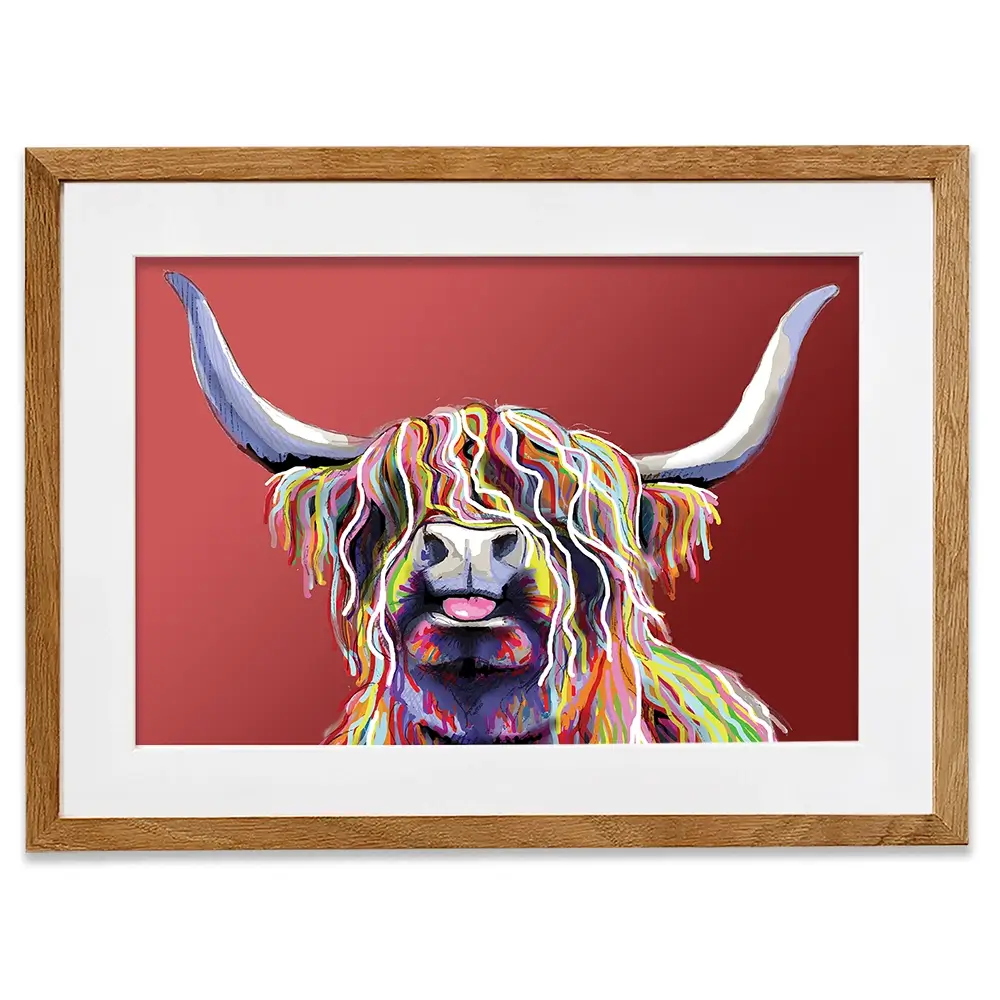 Red Cheeky Coo Framed Art Print Red Cheeky Coo Framed Art Print wall art product Independent