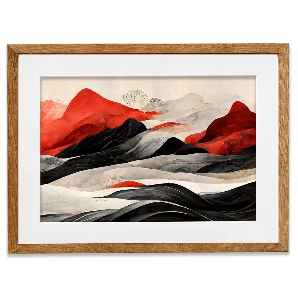 Red Mountains Framed Art Print Red Mountains Framed Art Print wall art product Treechild