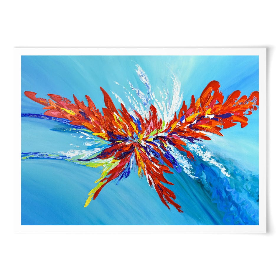 Red Passion Flower Art Print wall art product Olga Tkachyk