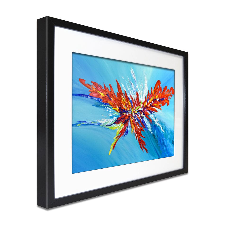 Red Passion Flower Framed Art Print wall art product Olga Tkachyk