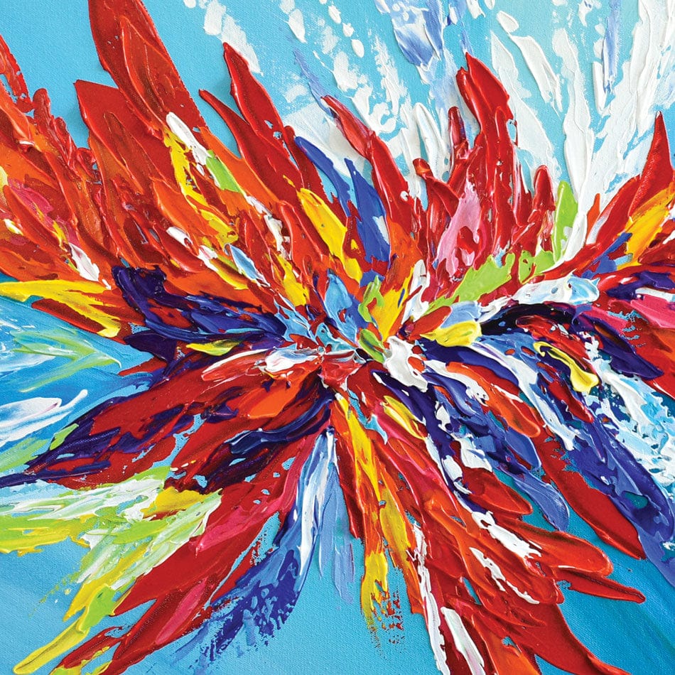 Red Passion Flower Framed Art Print wall art product Olga Tkachyk