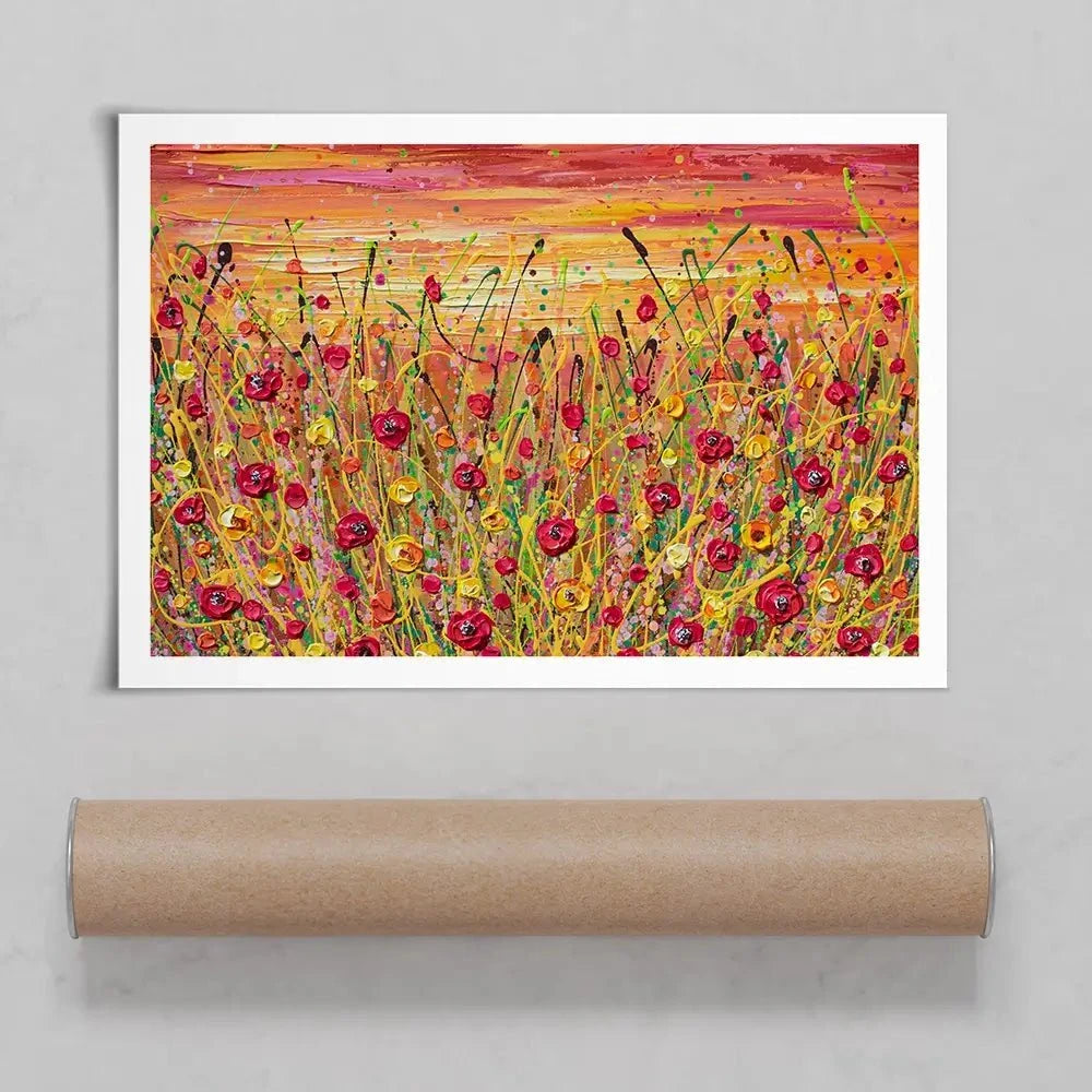 Red Poppies Sunset Art Print Red Poppies Sunset Art Print wall art product Olga Tkachyk