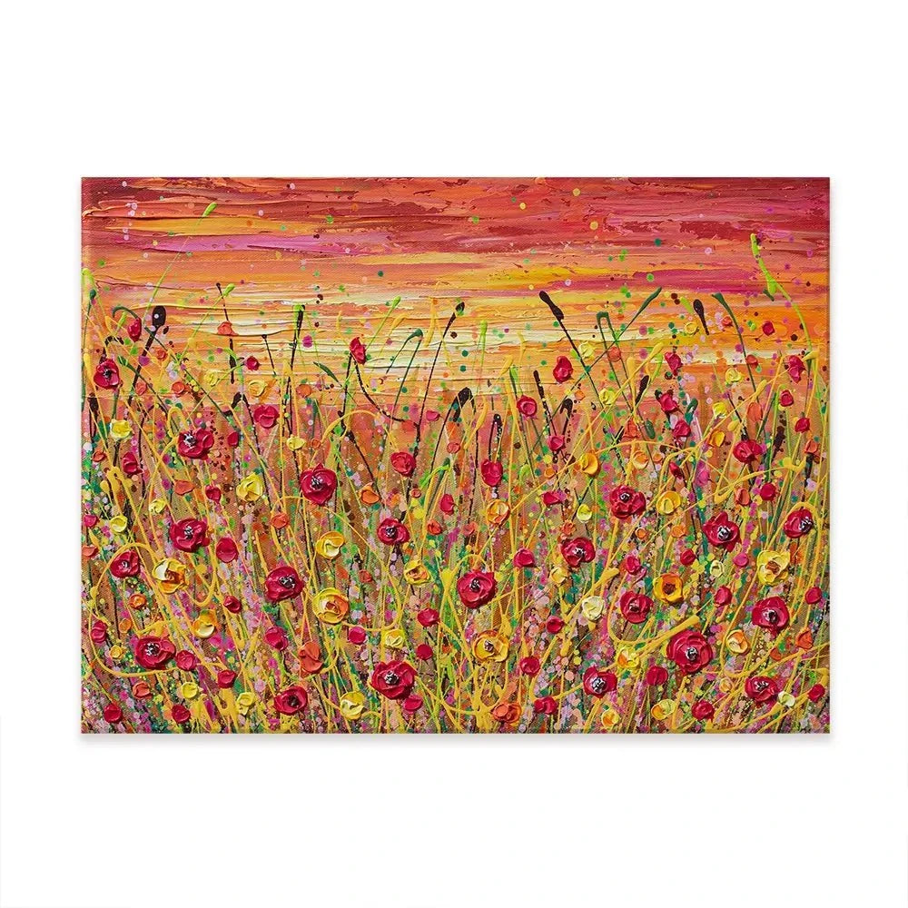 Red Poppies Sunset Canvas Print Red Poppies Sunset Canvas Print wall art product Olga Tkachyk