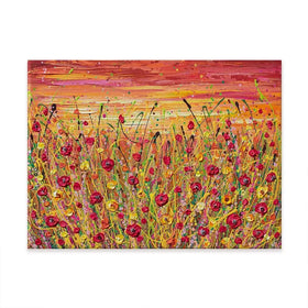 Red Poppies Sunset Canvas Print Red Poppies Sunset Canvas Print wall art product Olga Tkachyk