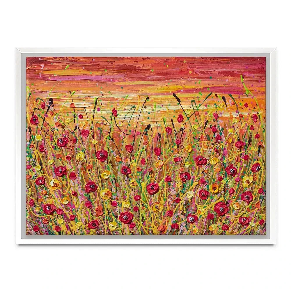 Red Poppies Sunset Canvas Print Red Poppies Sunset Canvas Print wall art product Olga Tkachyk