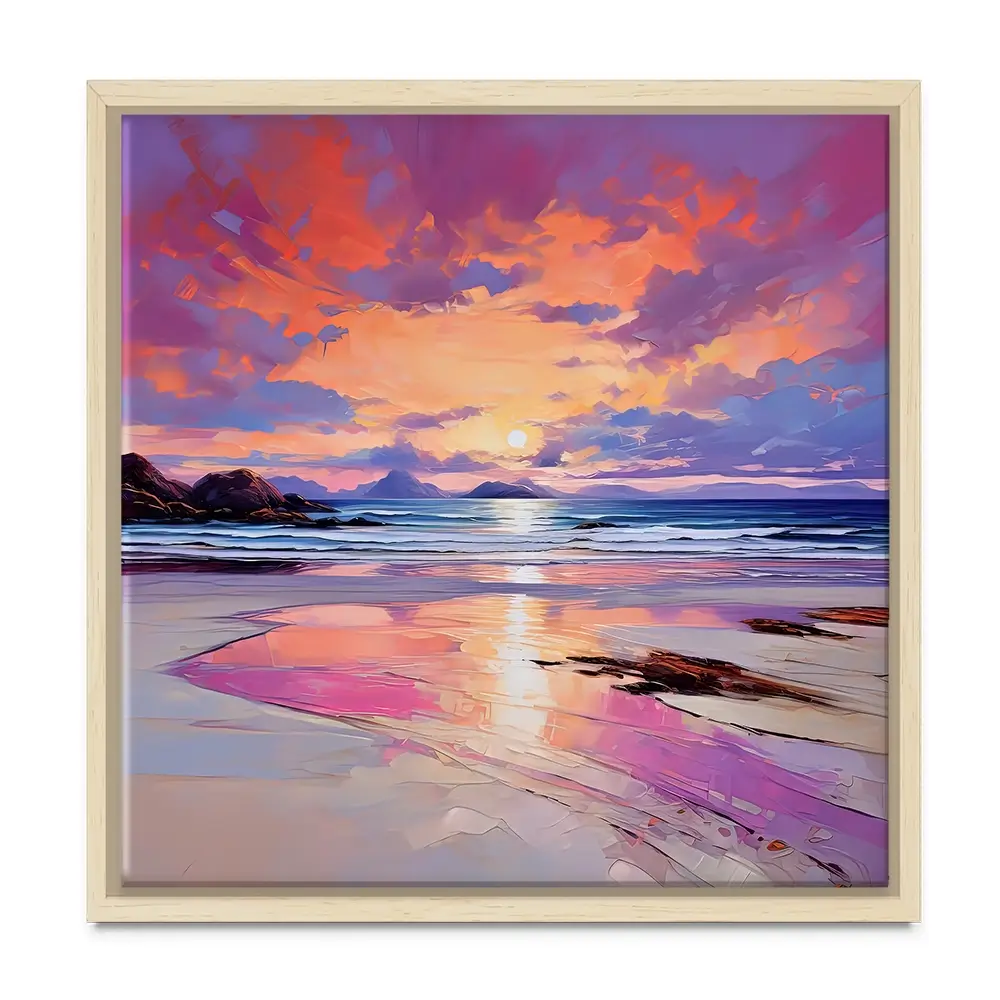 Red Sky Over Raasay Square Canvas Print Red Sky Over Raasay Square Canvas Print wall art product David Alexander Elder