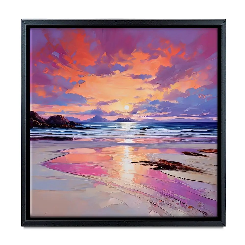 Red Sky Over Raasay Square Canvas Print Red Sky Over Raasay Square Canvas Print wall art product David Alexander Elder