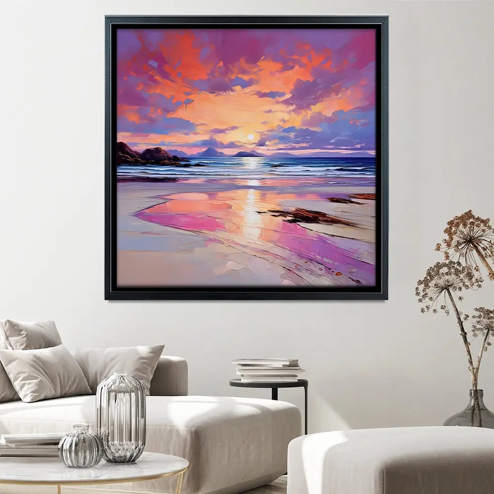 Red Sky Over Raasay Square Canvas Print Red Sky Over Raasay Square Canvas Print wall art product David Alexander Elder