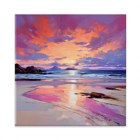 Red Sky Over Raasay Square Canvas Print Red Sky Over Raasay Square Canvas Print wall art product David Alexander Elder