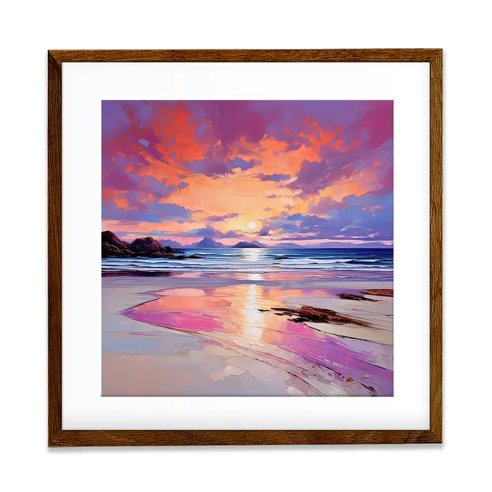 Red Sky Over Raasay Square Framed Art Print Red Sky Over Raasay Square Framed Art Print wall art product David Alexander Elder