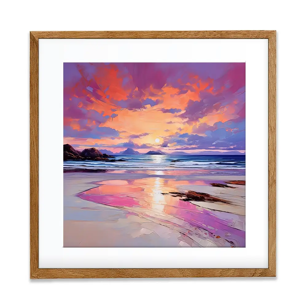 Red Sky Over Raasay Square Framed Art Print Red Sky Over Raasay Square Framed Art Print wall art product David Alexander Elder