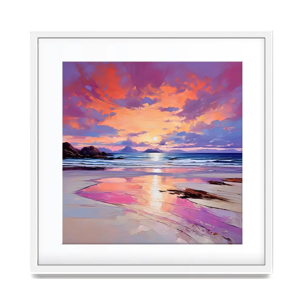 Red Sky Over Raasay Square Framed Art Print Red Sky Over Raasay Square Framed Art Print wall art product David Alexander Elder