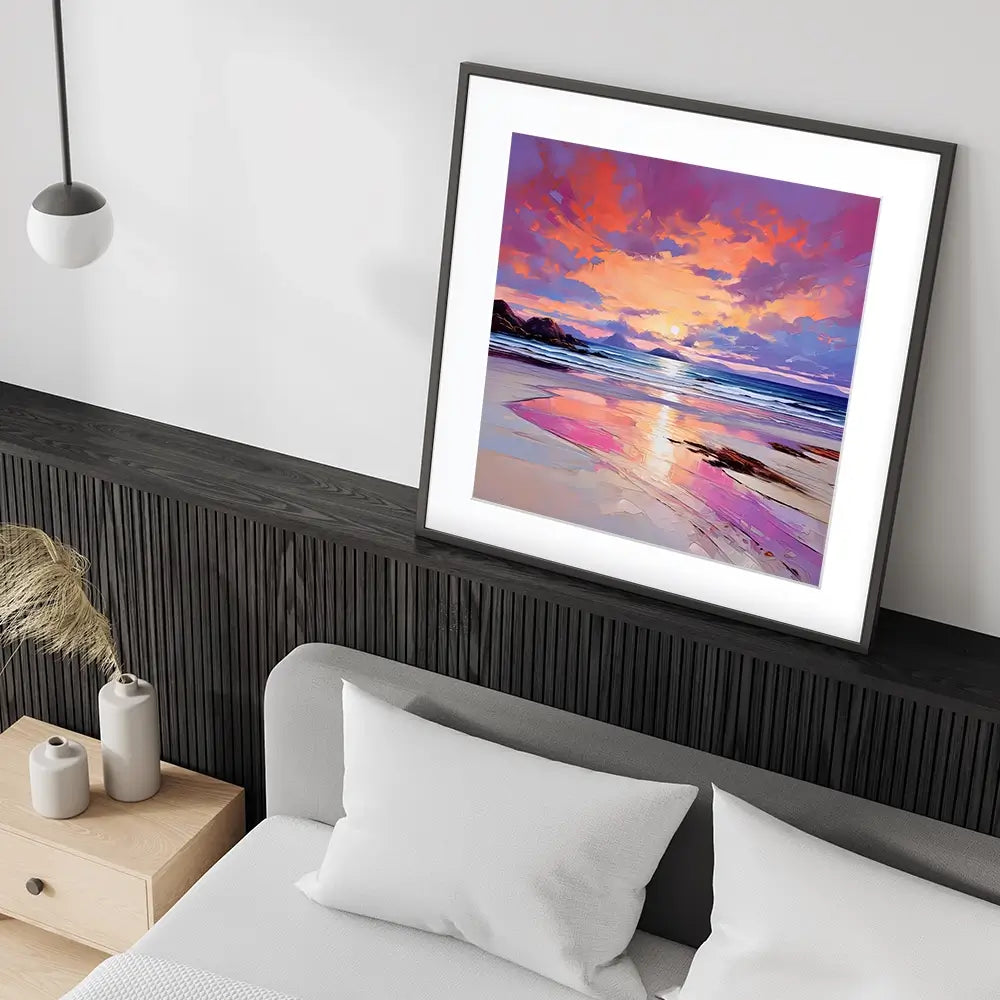 Red Sky Over Raasay Square Framed Art Print Red Sky Over Raasay Square Framed Art Print wall art product David Alexander Elder