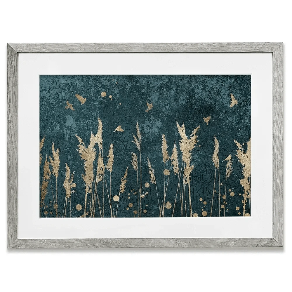 Reeds And Birds Framed Art Print Reeds And Birds Framed Art Print wall art product Svarti / Shutterstock