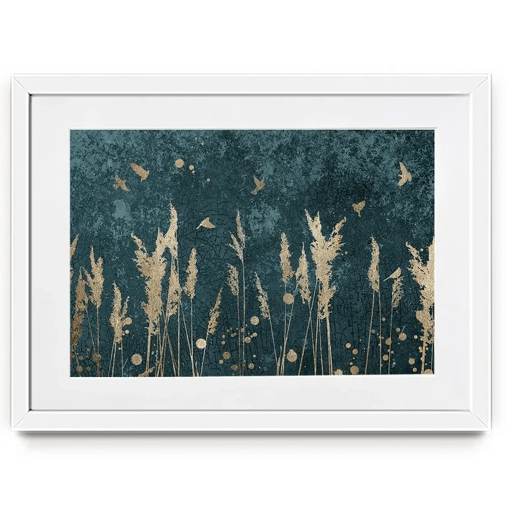 Reeds And Birds Framed Art Print Reeds And Birds Framed Art Print wall art product Svarti / Shutterstock