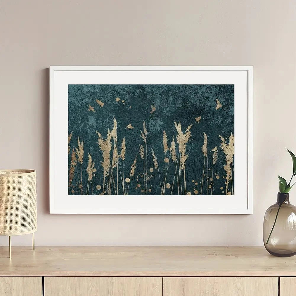 Reeds And Birds Framed Art Print Reeds And Birds Framed Art Print wall art product Svarti / Shutterstock
