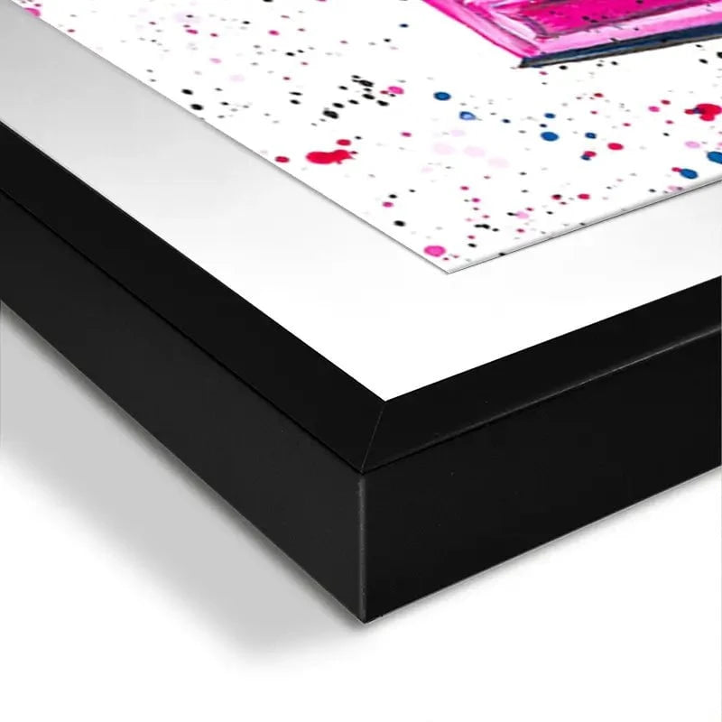 Retro Pink Telephone Box Framed Art Print Retro Pink Telephone Box Framed Art Print wall art product Emma LC Art