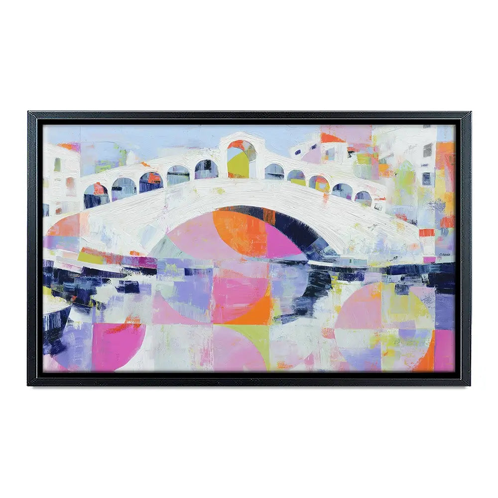 Rialto Bridge In Abstract Canvas Print Rialto Bridge In Abstract Canvas Print wall art product Chromatic Storm Studio
