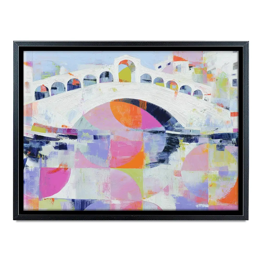 Rialto Bridge In Abstract Canvas Print Rialto Bridge In Abstract Canvas Print wall art product Chromatic Storm Studio