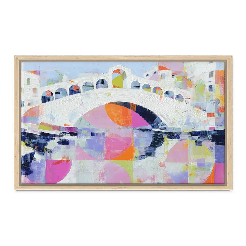 Rialto Bridge In Abstract Canvas Print Rialto Bridge In Abstract Canvas Print wall art product Chromatic Storm Studio