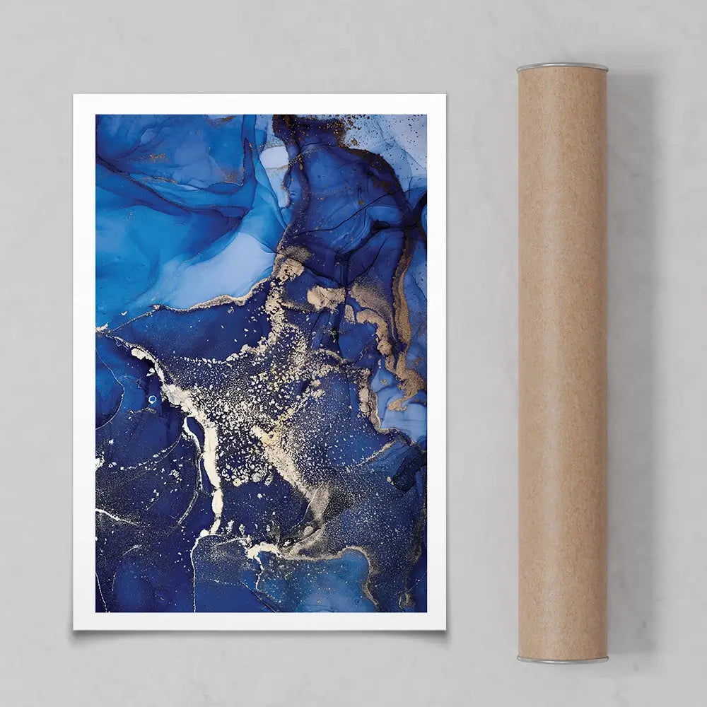 Rich Blue Marble Art Print Rich Blue Marble Art Print wall art product djero.adlibeshe yahoo.com / Shutterstock