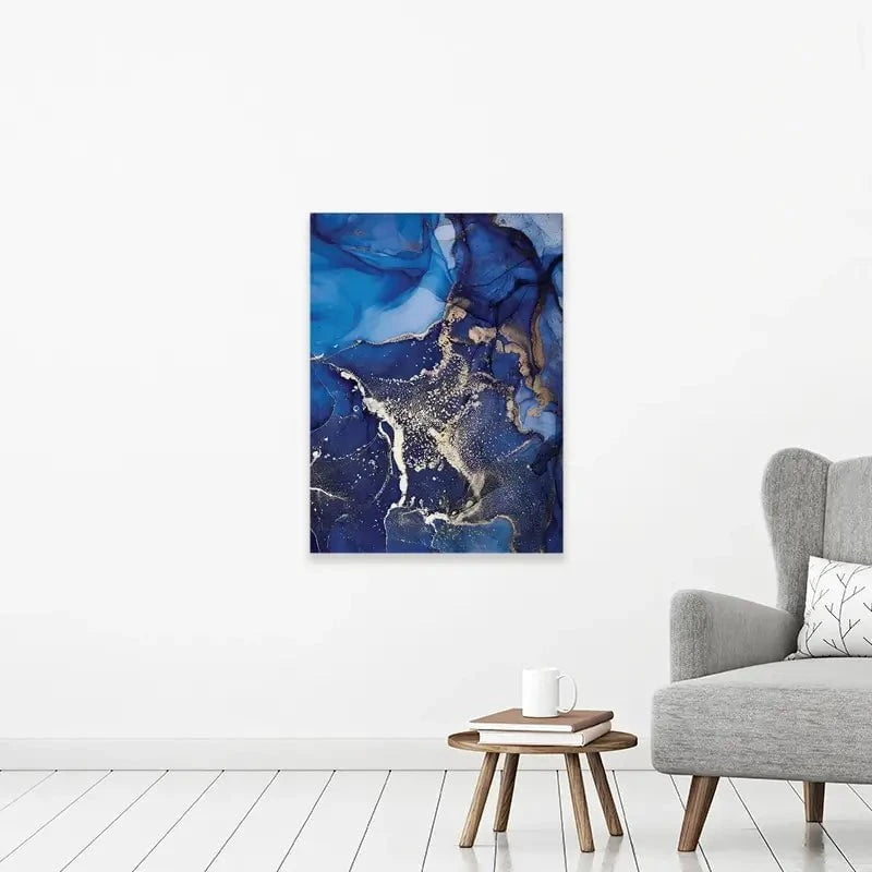 Rich Blue Marble Canvas Print Rich Blue Marble Canvas Print wall art product djero.adlibeshe yahoo.com / Shutterstock