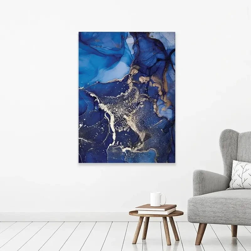 Rich Blue Marble Canvas Print Rich Blue Marble Canvas Print wall art product djero.adlibeshe yahoo.com / Shutterstock