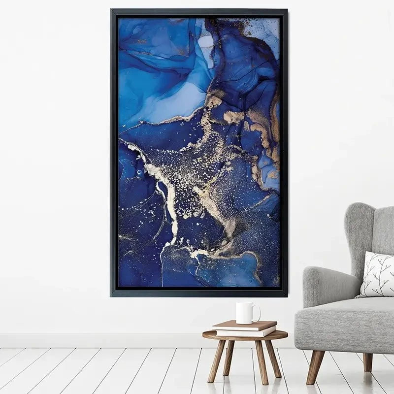 Rich Blue Marble Canvas Print Rich Blue Marble Canvas Print wall art product djero.adlibeshe yahoo.com / Shutterstock