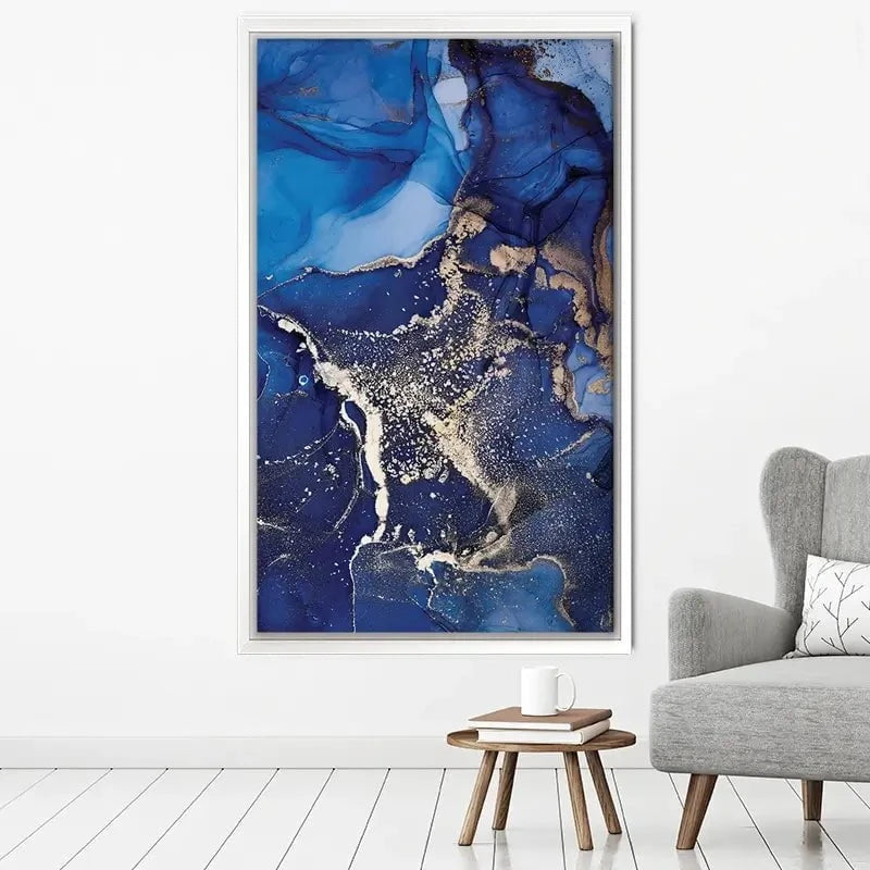 Rich Blue Marble Canvas Print Rich Blue Marble Canvas Print wall art product djero.adlibeshe yahoo.com / Shutterstock