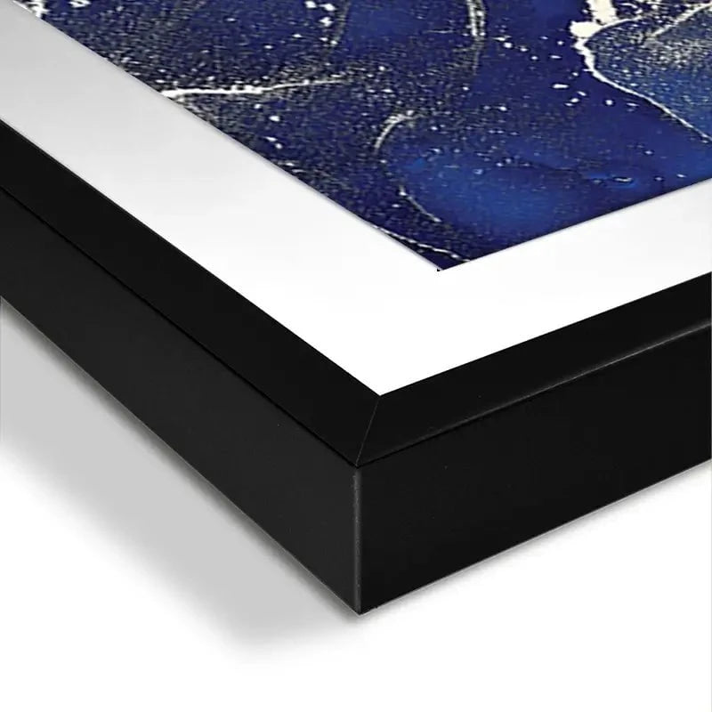 Rich Blue Marble Framed Art Print Rich Blue Marble Framed Art Print wall art product Stepova Oksana / Shutterstock