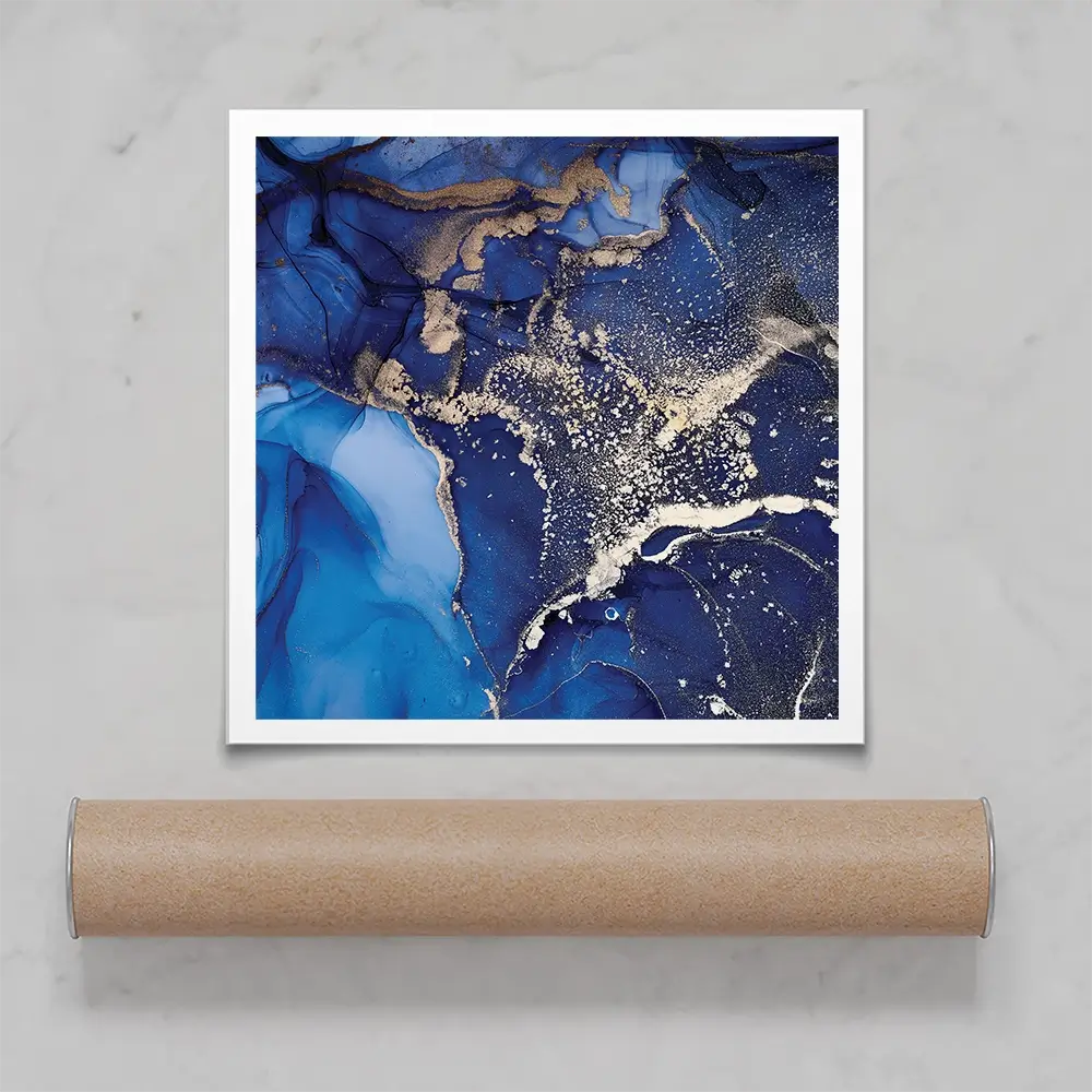 Rich Blue Marble Square Art Print Rich Blue Marble Square Art Print wall art product djero.adlibeshe yahoo.com / Shutterstock