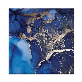Rich Blue Marble Square Canvas Print Rich Blue Marble Square Canvas Print wall art product djero.adlibeshe yahoo.com / Shutterstock