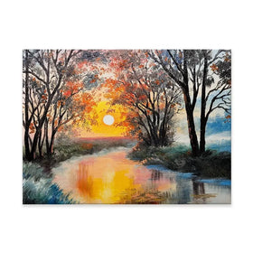 River In The Evening Sun Canvas Print River In The Evening Sun Canvas Print wall art product Fresh Stock / Shutterstock