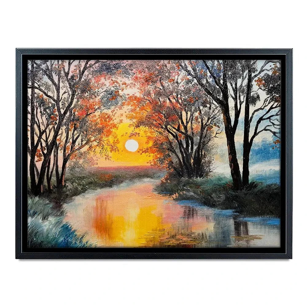 River In The Evening Sun Canvas Print River In The Evening Sun Canvas Print wall art product Fresh Stock / Shutterstock