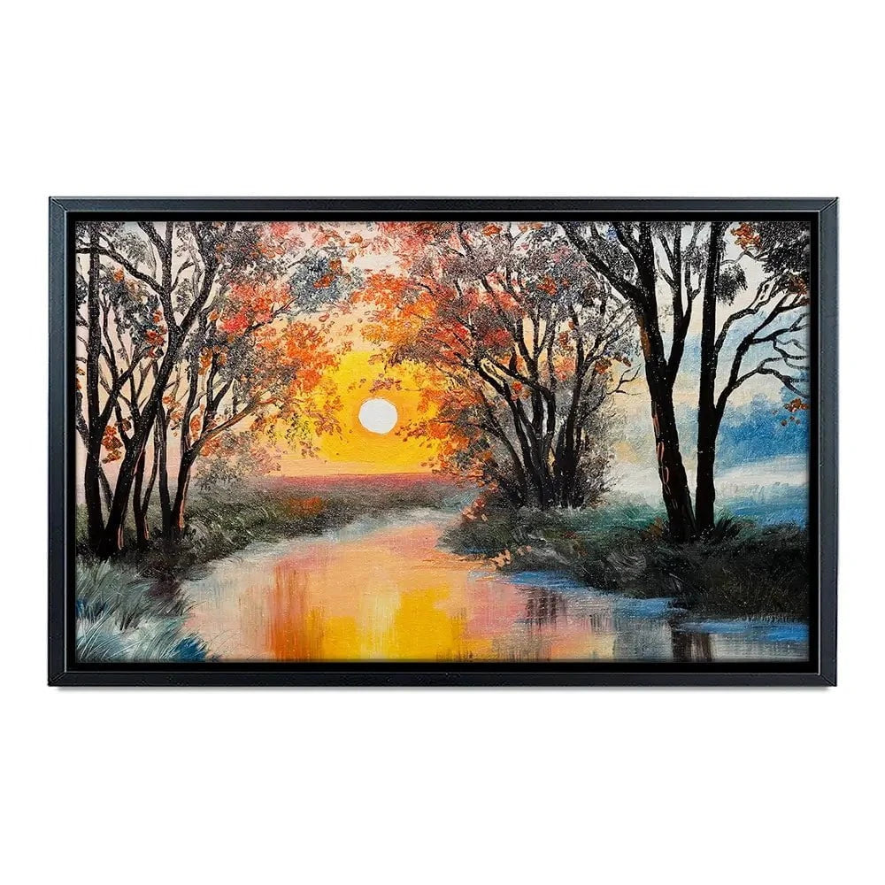 River In The Evening Sun Canvas Print River In The Evening Sun Canvas Print wall art product Fresh Stock / Shutterstock