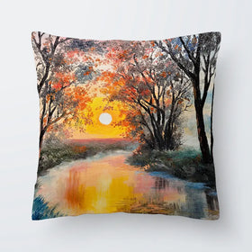 River In The Evening Sun Cushion River In The Evening Sun Cushion wall art product Fresh Stock / Shutterstock