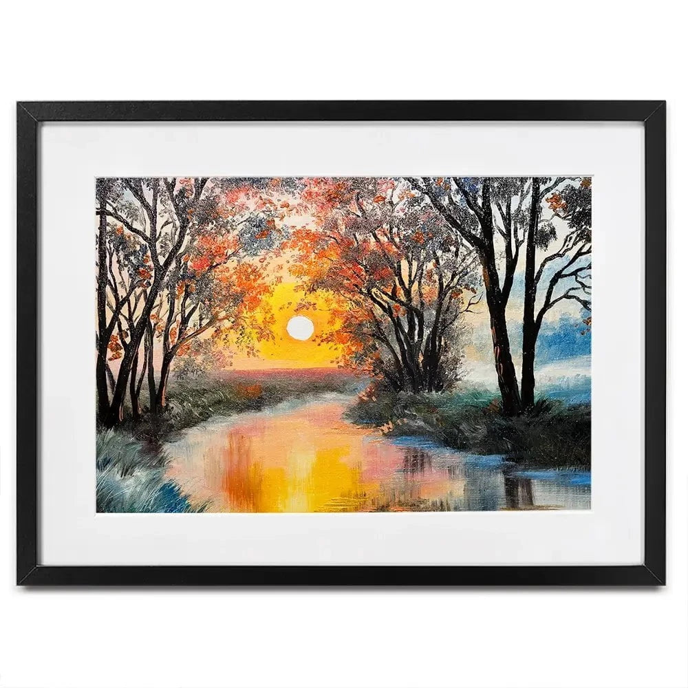 River In The Evening Sun Framed Art Print River In The Evening Sun Framed Art Print wall art product Fresh Stock / Shutterstock