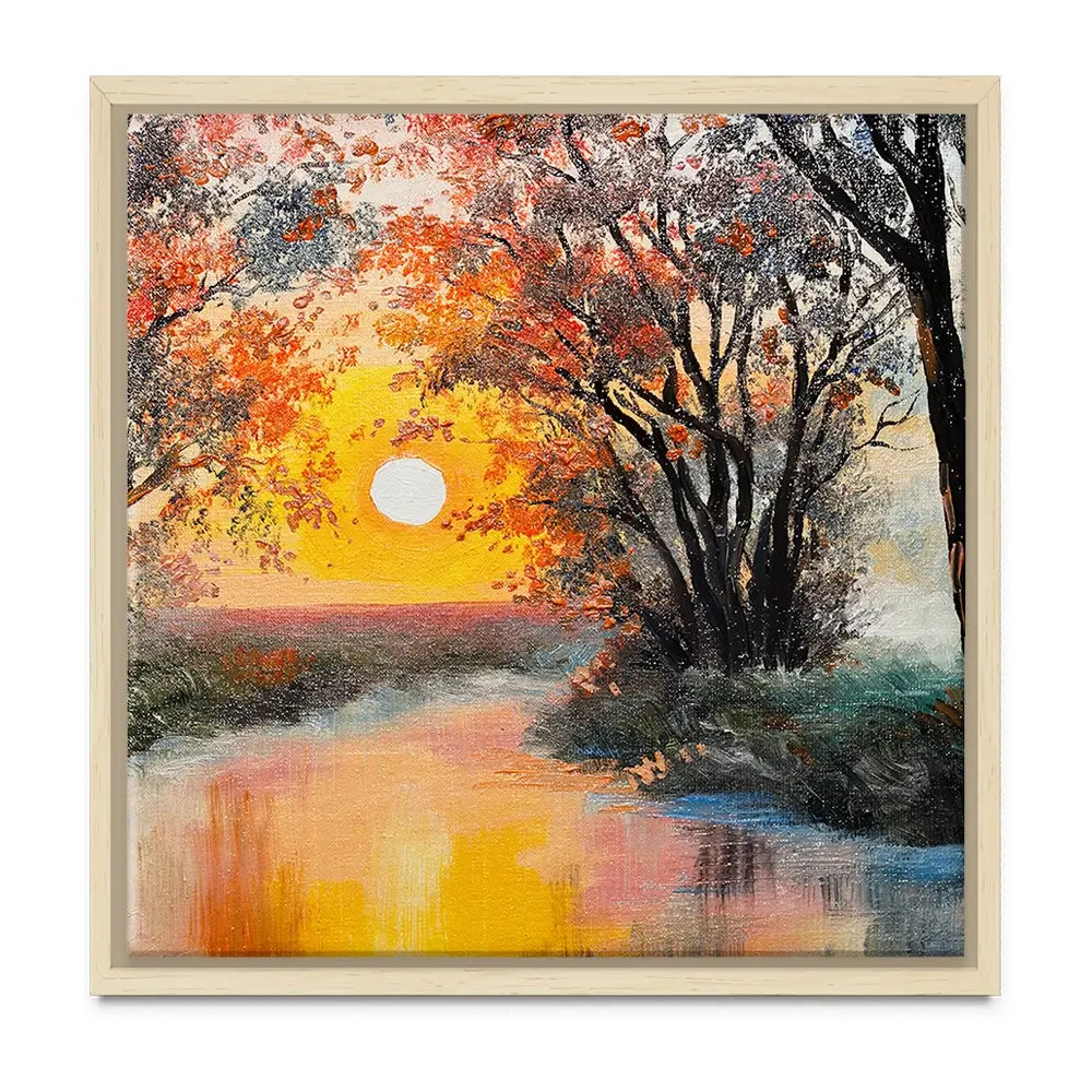 River In The Evening Sun Oversized Canvas Print River In The Evening Sun Oversized Canvas Print wall art product Art Print Shop