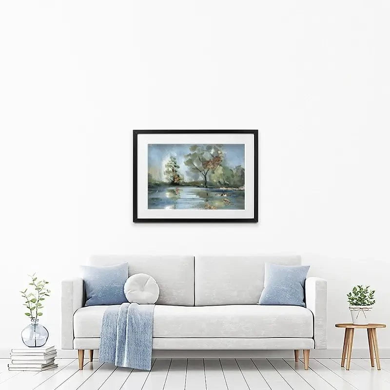 River Landscape Framed Art Print River Landscape Framed Art Print wall art product Svetlana Aleynikova