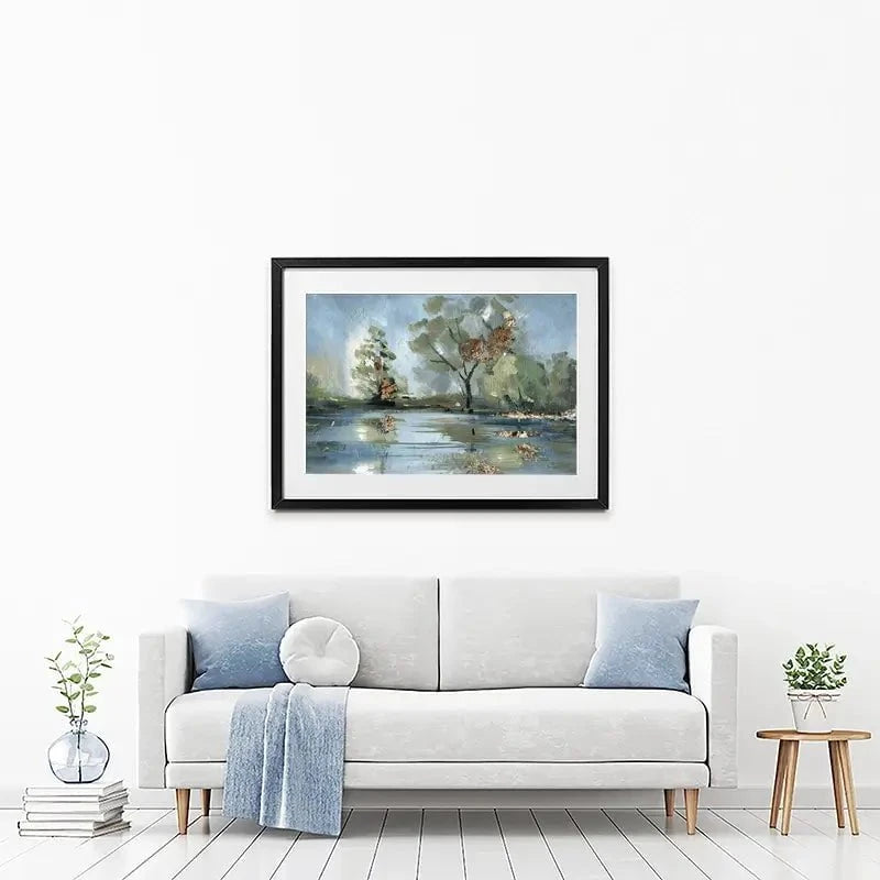 River Landscape Framed Art Print River Landscape Framed Art Print wall art product Svetlana Aleynikova