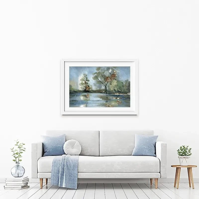 River Landscape Framed Art Print River Landscape Framed Art Print wall art product Svetlana Aleynikova