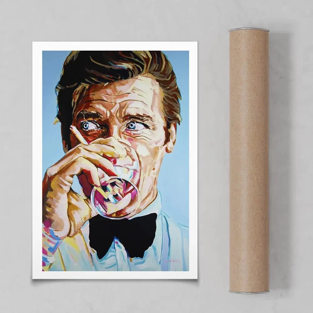 Roger Moore Art Print Roger Moore Art Print wall art product Juliet Stockton