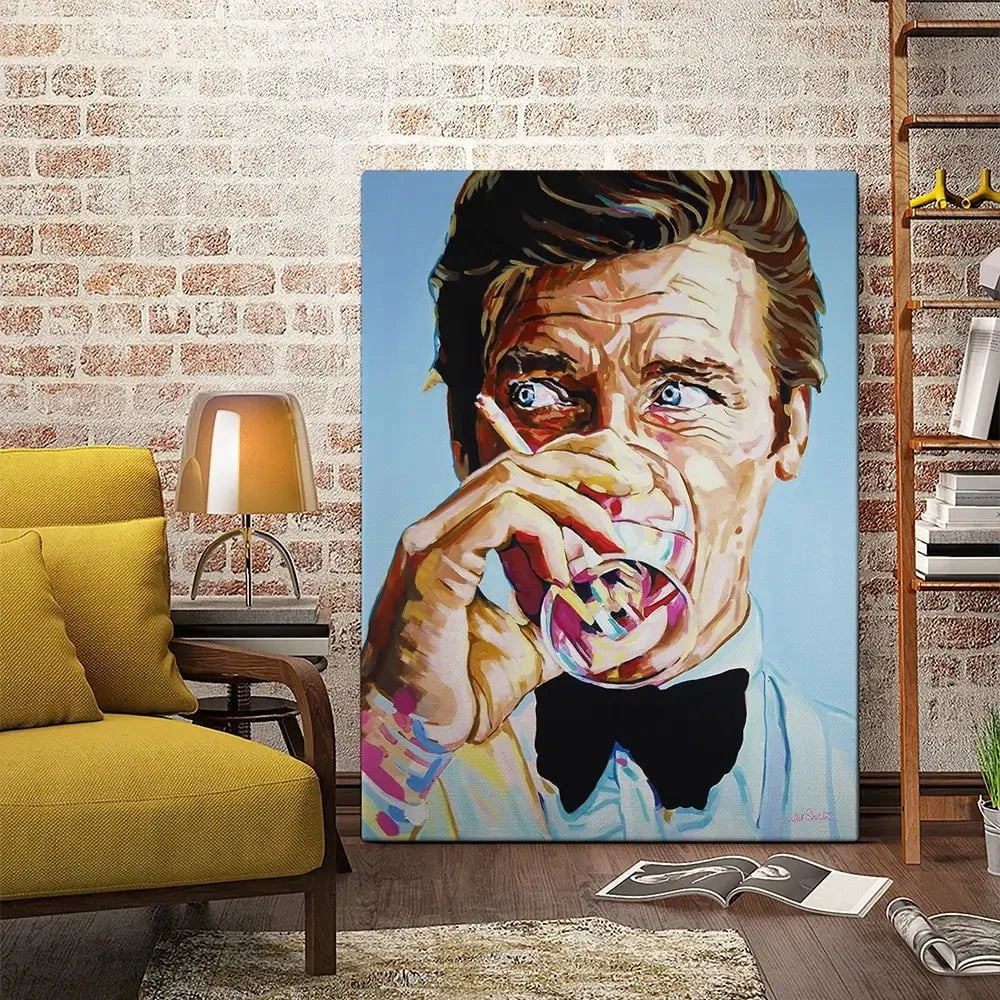 Roger Moore Canvas Print Roger Moore Canvas Print wall art product Juliet Stockton