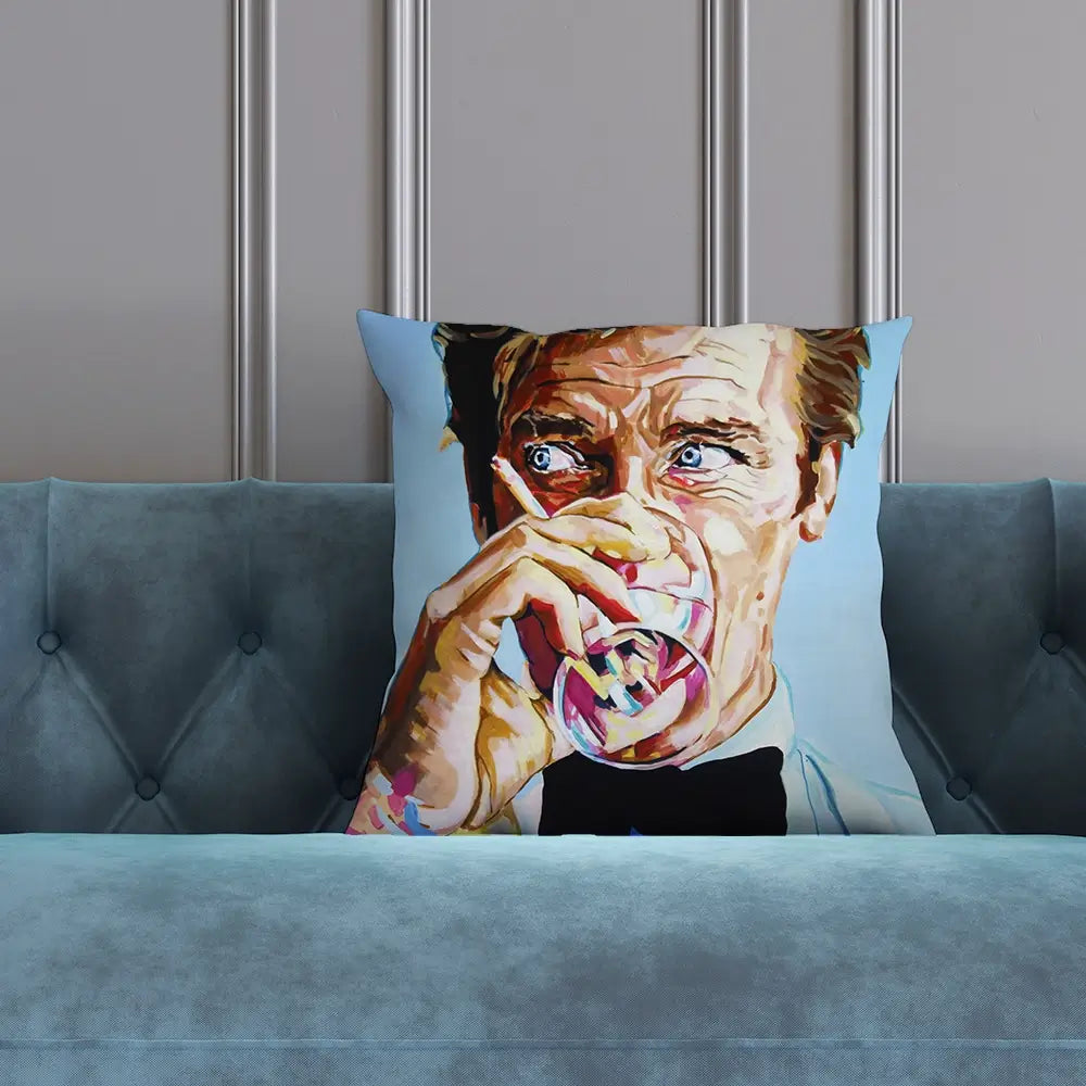 Roger Moore Cushion Roger Moore Cushion wall art product Juliet Stockton