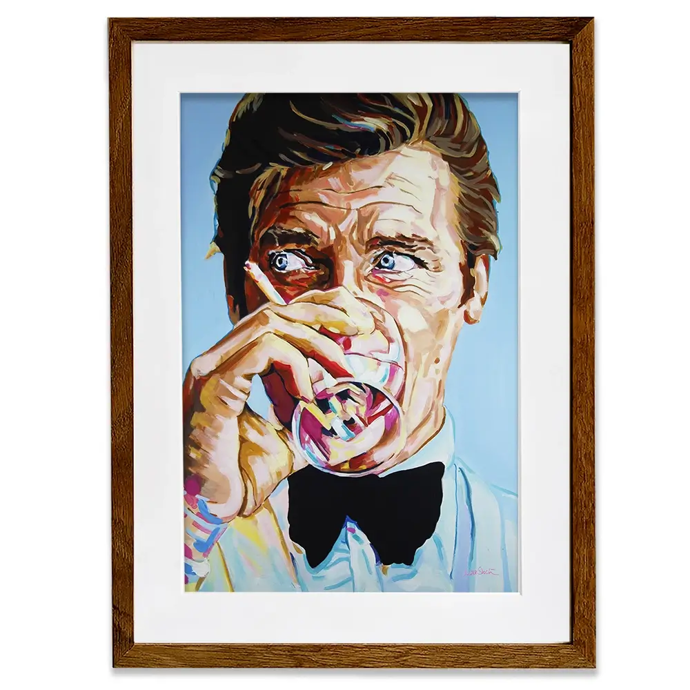 Roger Moore Framed Art Print Roger Moore Framed Art Print wall art product Juliet Stockton