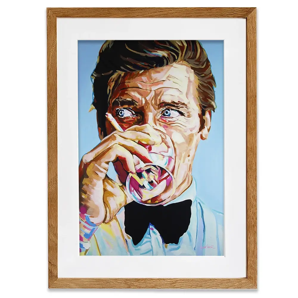 Roger Moore Framed Art Print Roger Moore Framed Art Print wall art product Juliet Stockton