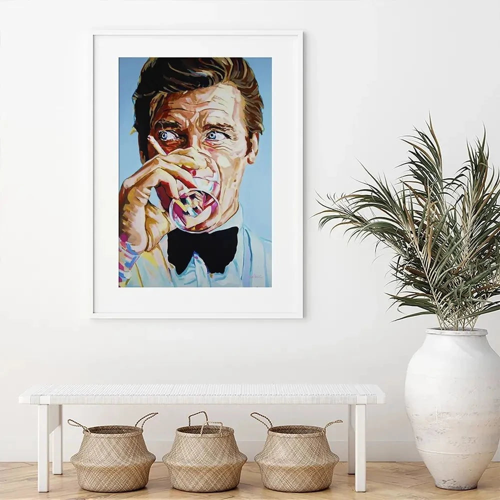 Roger Moore Framed Art Print Roger Moore Framed Art Print wall art product Juliet Stockton